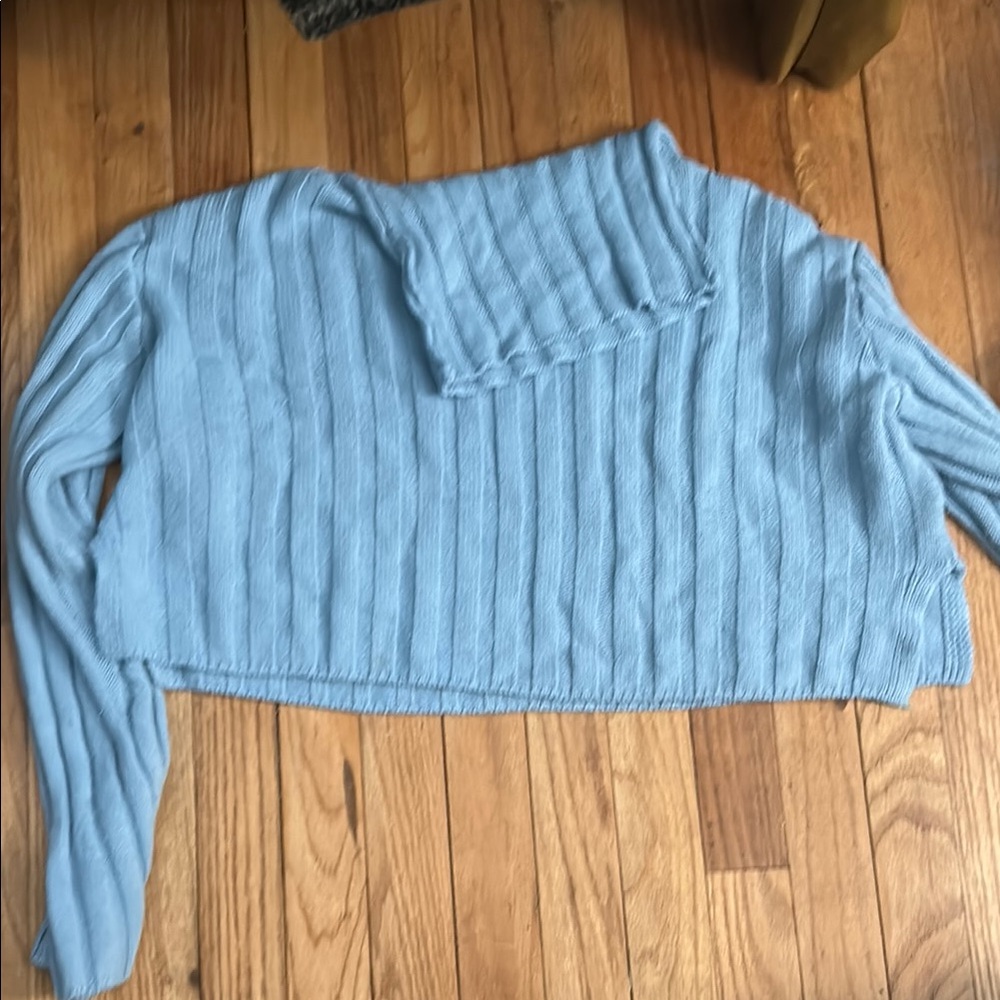 Light Blue Women's Turtleneck Sweater